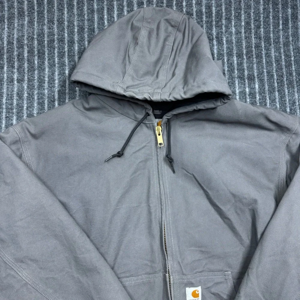 Carhartt J140GVL Active Jacket 3XL Gravel Gray Excellent Quilted Flannel USA